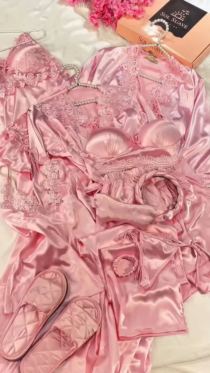 Luxury Bridal Nightdress Set – Soft & Elegant Silk Nightwear for Women